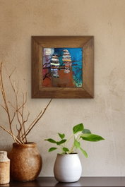 Wallity Artvessakaro34 Cuadro Decorativo enmarcado Multicolor